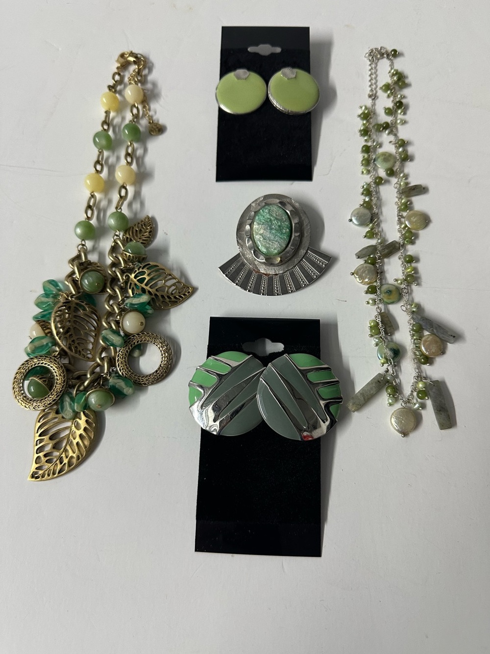 Vintage Green Jewelry Lot
